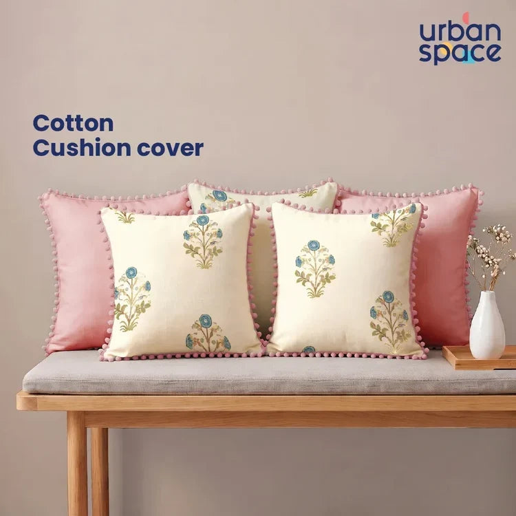 Cotton Cushion Covers for Sofa and Diwan Pillow Covers (Aztec & Set of 5