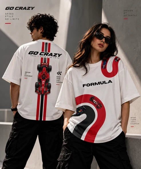 Oversized F1 Racing T-Shirt | Unisex Motorsport Streetwear