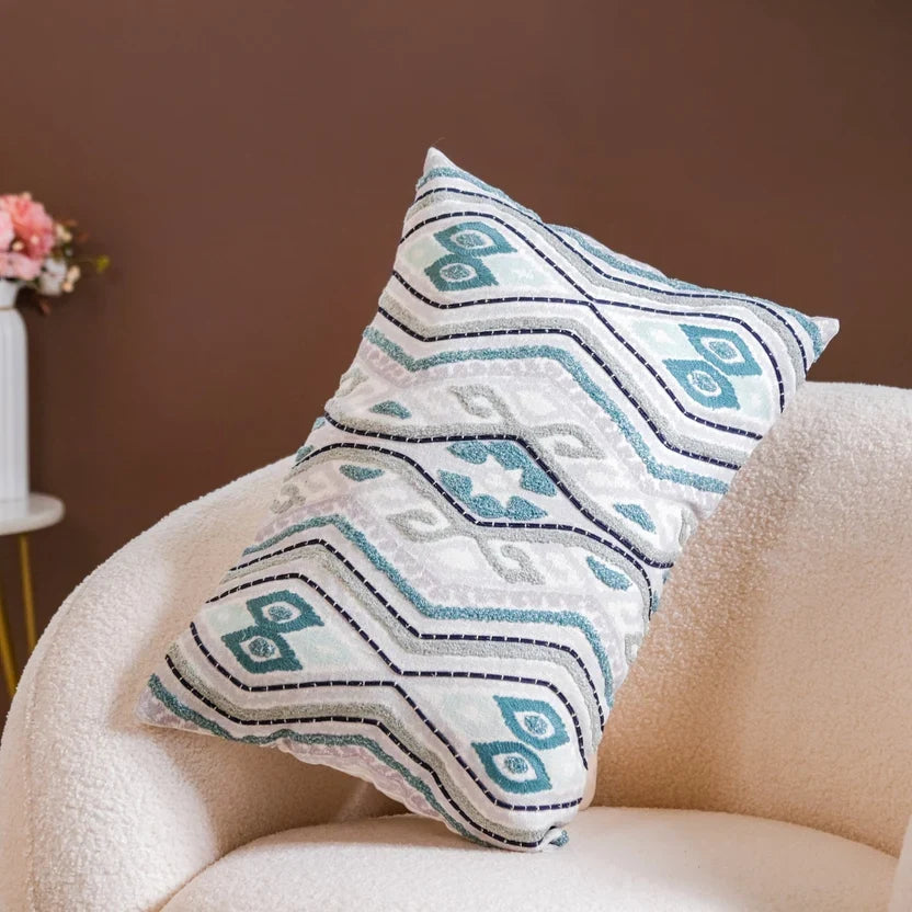 Aztec Embroidery Couch Cushion Cover 20x14 Inch