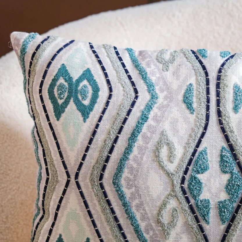 Aztec Embroidery Couch Cushion Cover 20x14 Inch