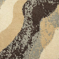 Nireti Modern Abstract Wave Carpet for Living, Drawing & Bedroom | Soft Polyester & olefin BCF Area Rug with Strong Backing (11mm Pile Height)